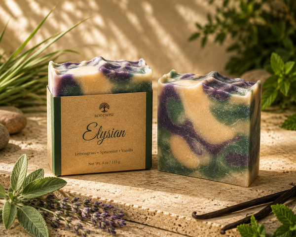 RootWise Elysian botanical cleansing bar from the Light Collection.