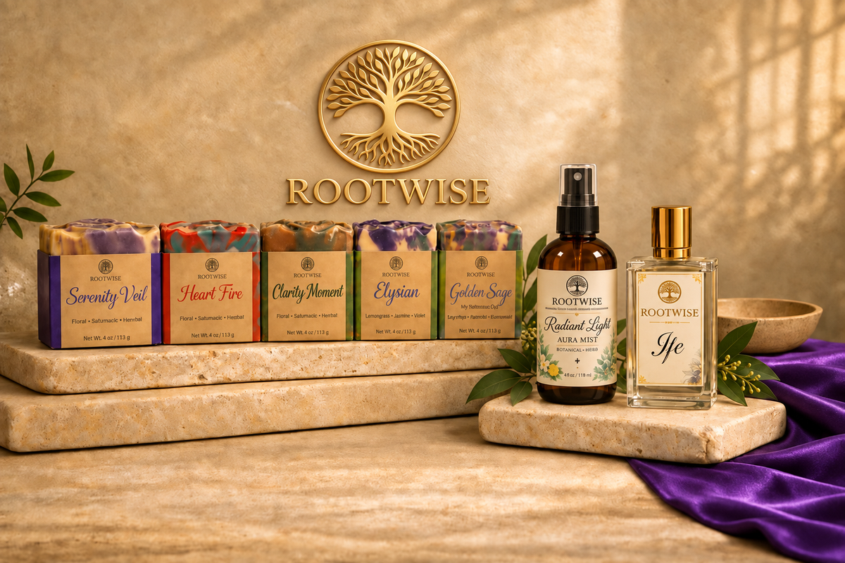 RootWise gold emblem with purple satin.